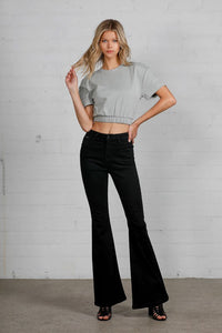 High Rise Wider Flare Jeans