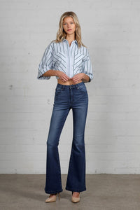 High Rise Wider Flare Jeans