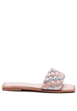 ALLIUM METALLIC WOVEN STRAP FLATS