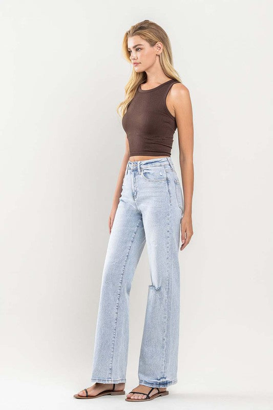 90s Vintage Super High Rise Flare Jeans