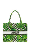 AMOUR Tropical Oblique Book Tote Bag