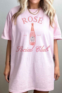 ROSE SOCIAL CLUB OVERSIZED GRAPHIC TEE