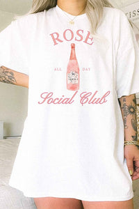 ROSE SOCIAL CLUB OVERSIZED GRAPHIC TEE