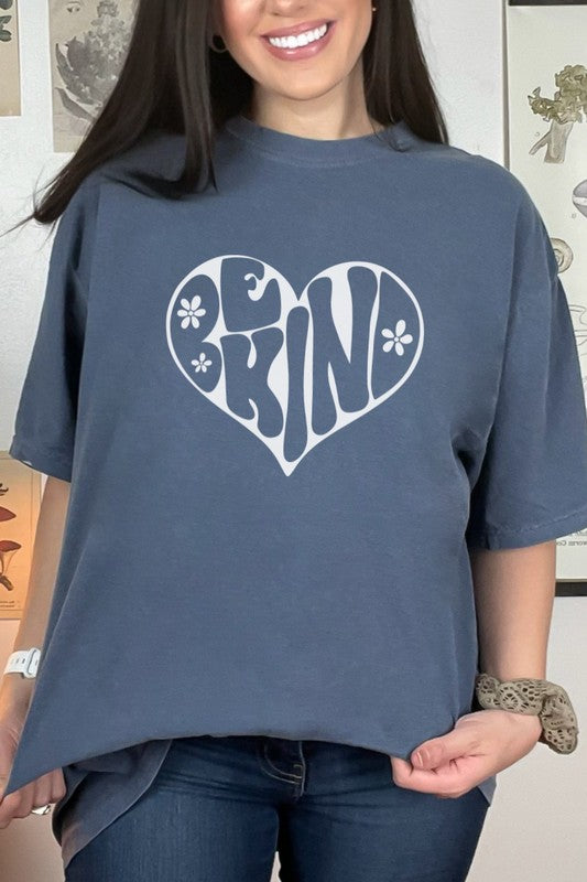 Be Kind Heart Comfort Colors Graphic Tee