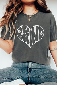 Be Kind Heart Comfort Colors Graphic Tee