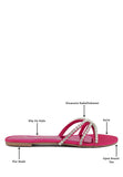 Mezzie Dimante Strap Flat Sandals