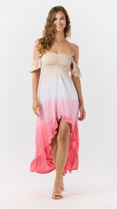 Tiarre Hawaii One Size Ombre pink, white and beige