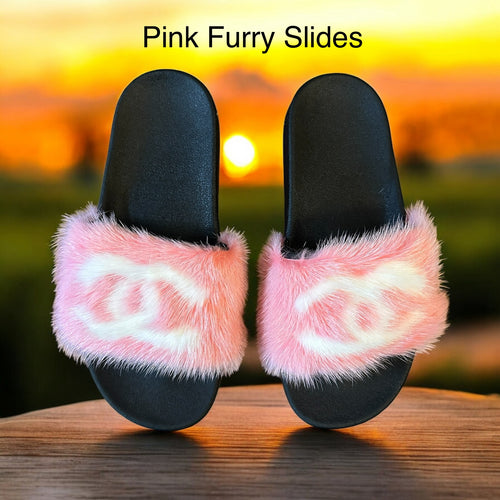 Pink Furry Slides