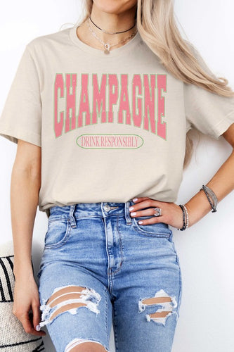 CHAMPAGNE DRINK RESPONSIBLY Graphic Tee
